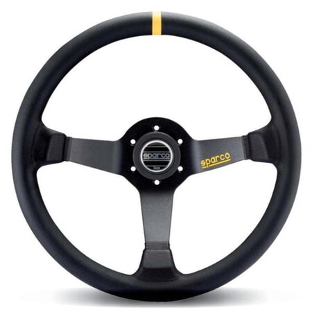 Sparco 345 mm Leather Steering Wheel, Black 015R345MLN